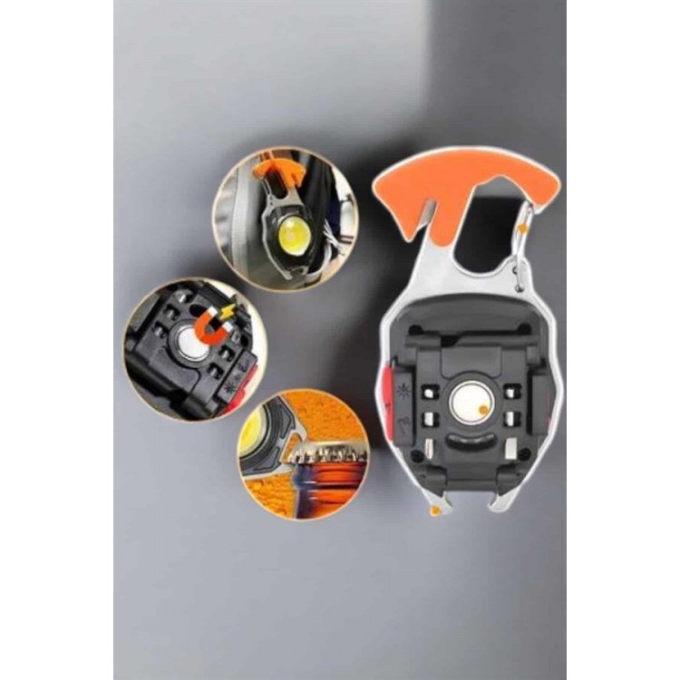 Flashlight Emergency Light Set Screwdriver Whistle CoverOpening Camping Lamp