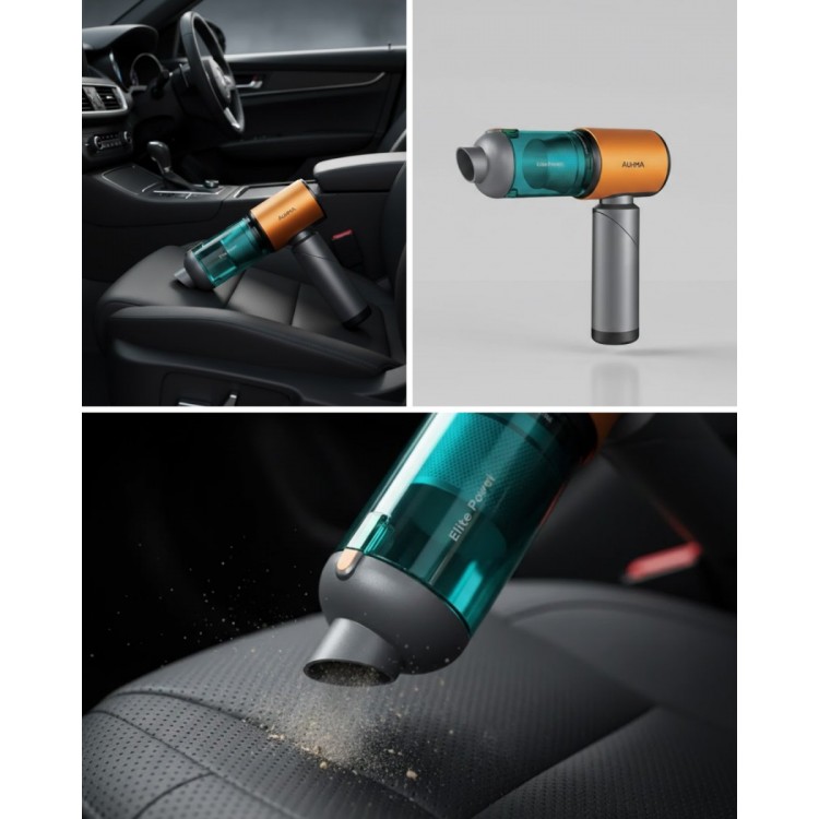 Araç İçin El Tipi Süpürge Güçlü Motor ve Uzun Pil Ömrü