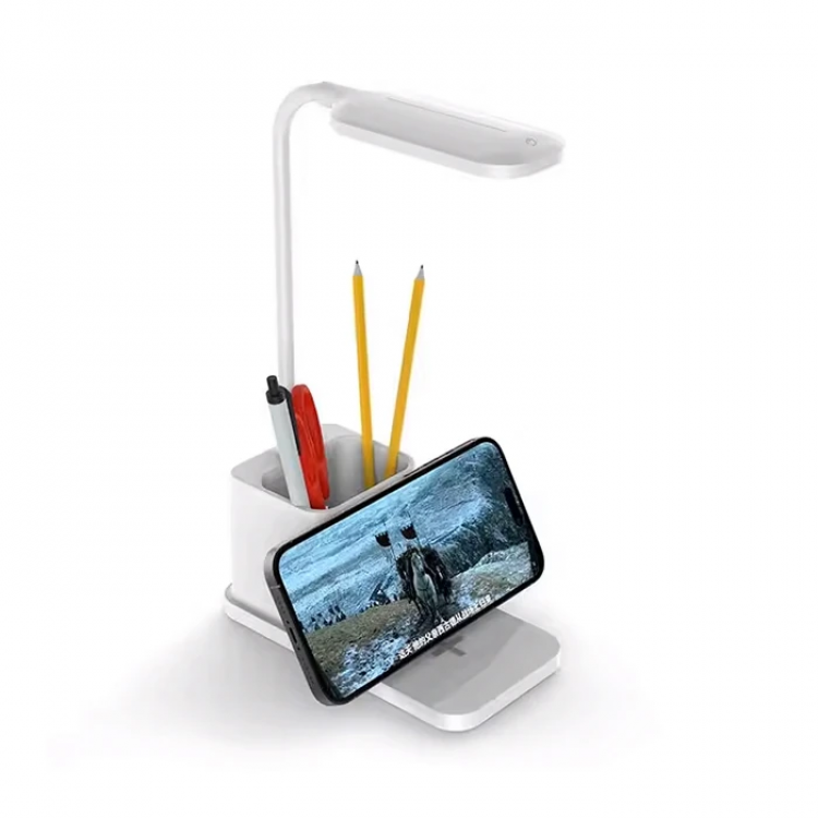 ALLY Wireless Charging Eye Protection Portable LED TableLamp Pen Holder-(5775)