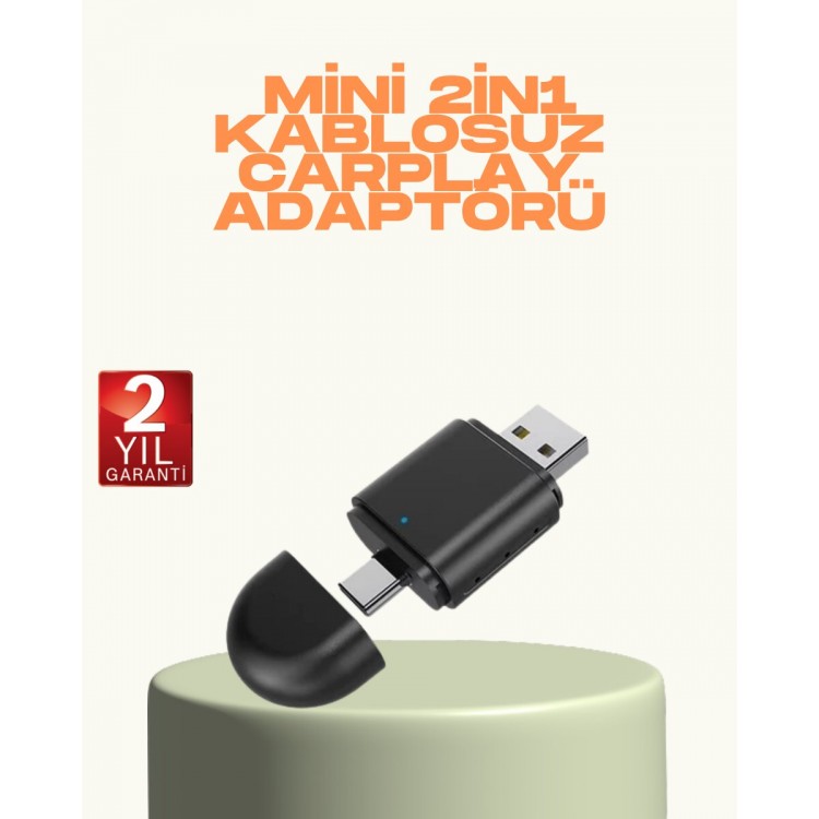 Wireless CarPlay and Android Auto Adapter – USB-Smart Converter with A & Type-C Input