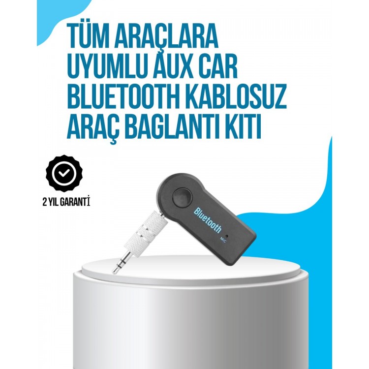 Araç İçi Bluetooth AUX Müzik ve Telefon Görüşmesi Adaptörü