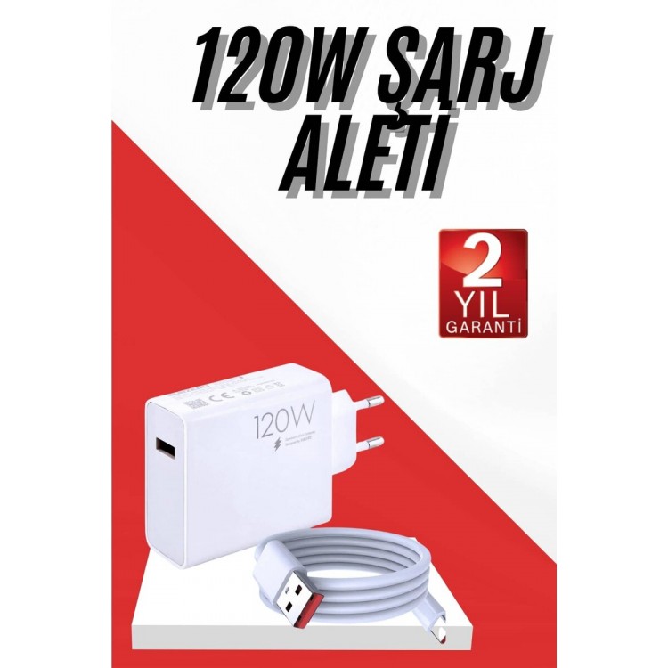 120W Charger Fast Dual Turbo ChargerSet White