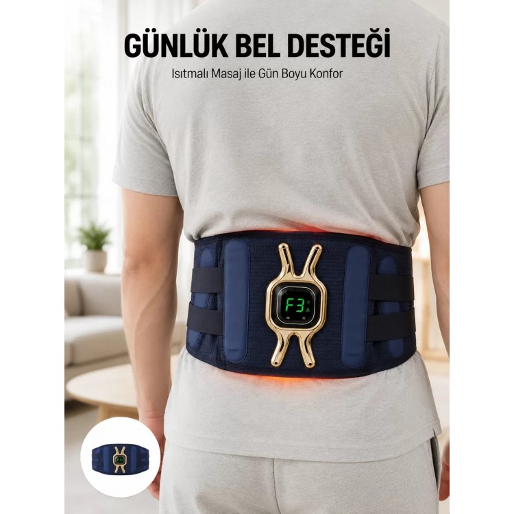 Çok Fonksiyonlu Masaj Kemeri Isı ve Titreşim Destekli