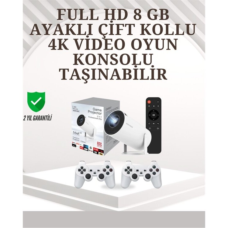 Taşınabilir Çok Fonksiyonlu Projeksiyon – Oyun Sunum Netflix ve Eğitim İçin