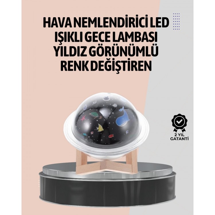 Gece lambası özellikli taşınabilir nemlendirici ve aromaterapi cihazı USB girişli