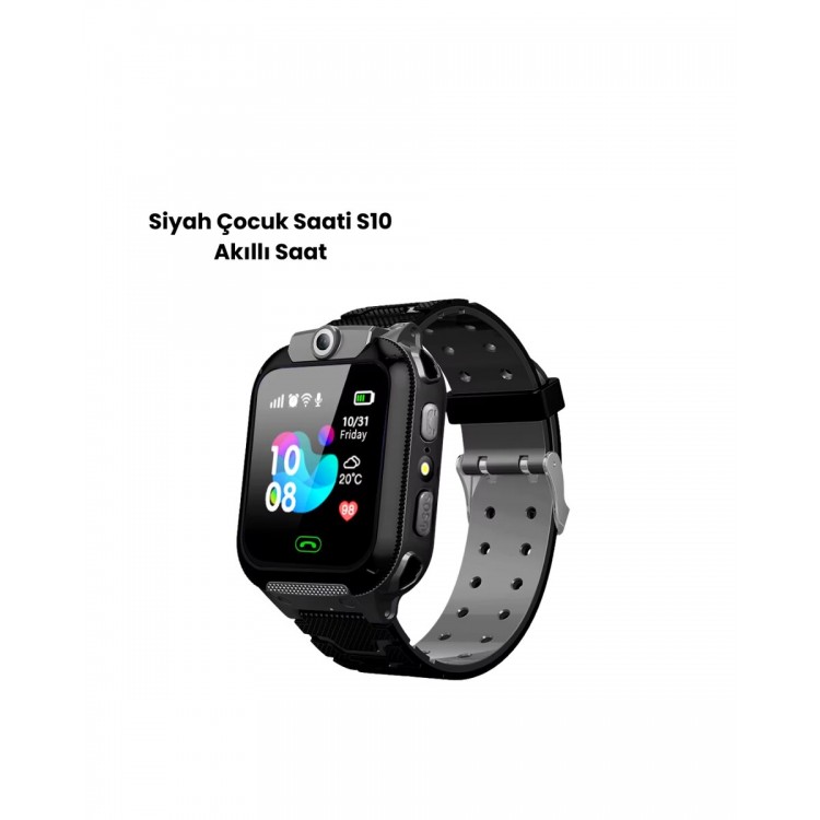 S10 Akıllı Çocuk Saati SİYAH