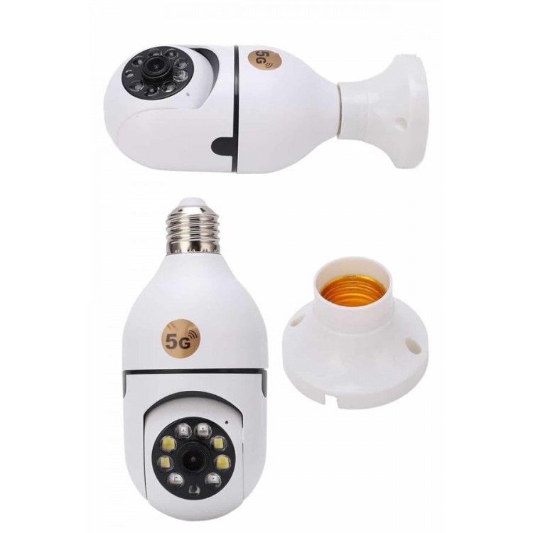 Smart Rotatable Home Camera Bulb Camera with Night Vision