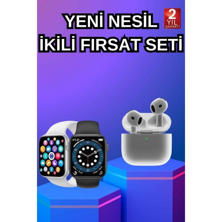 3rd Generation TWS Bluetooth Headset and Touch ScreenSmart Watch Voice Call