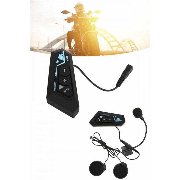 Bluetooth Helmet Headset Intercom 5.0 Bluetooth Androidand iOS Compatible