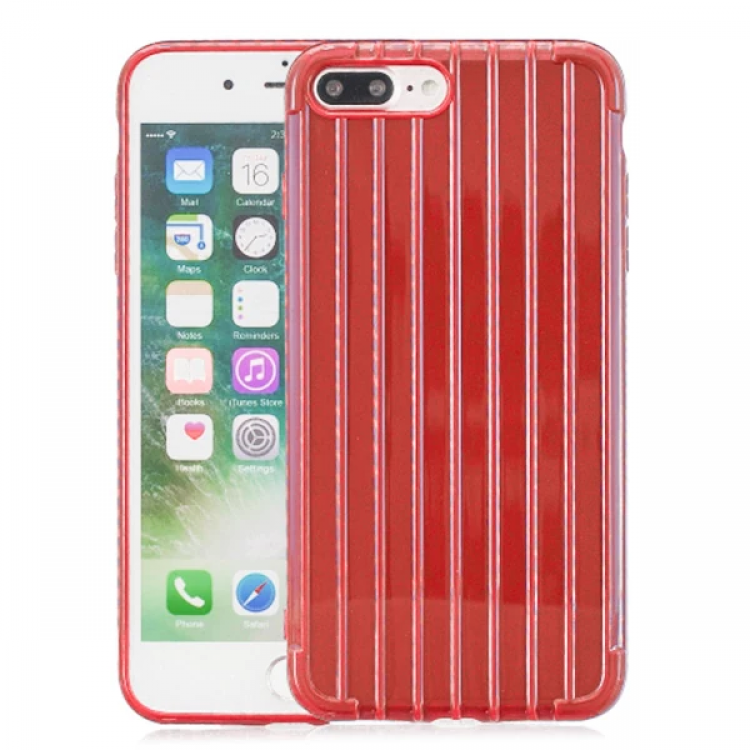 Ally iPhone 8 Plus 7Plus Trunk Lines thinSoft Silicone Case-(5775)