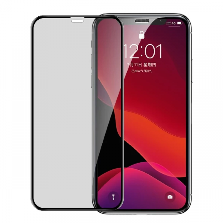 Baseus iPhone 11 Pro/ XS/X 023mm AntiSpy Framed Tempered Glass Screen Protector-(5775)