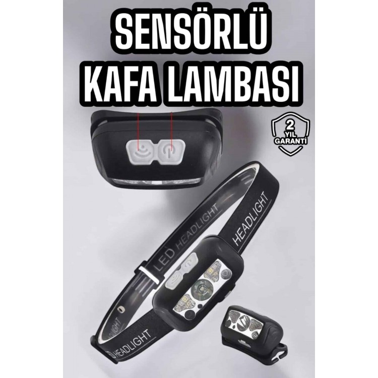 Head Lamp Camping Lamp Sensor Rechargeable Adjustable