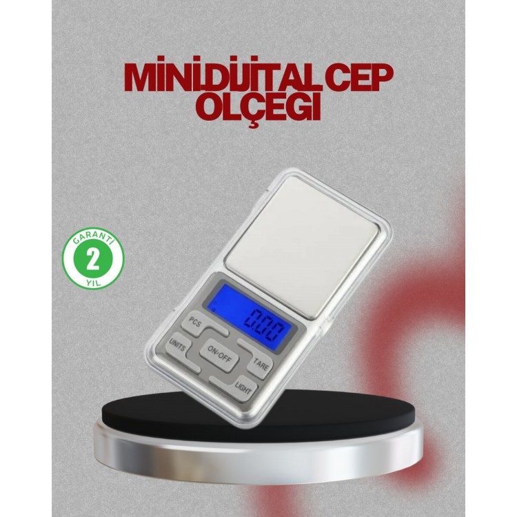Mavi Işıklı LCD Ekranlı Hassas Tartı Terazisi