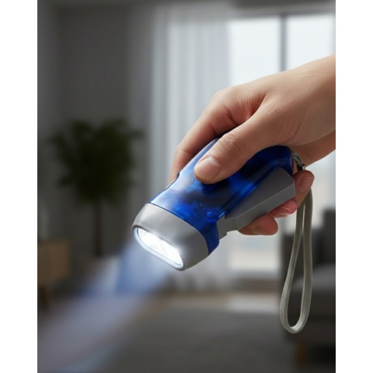 Self-Charging Flashlight Battery-Free Manually Rechargeable PowerfulLight