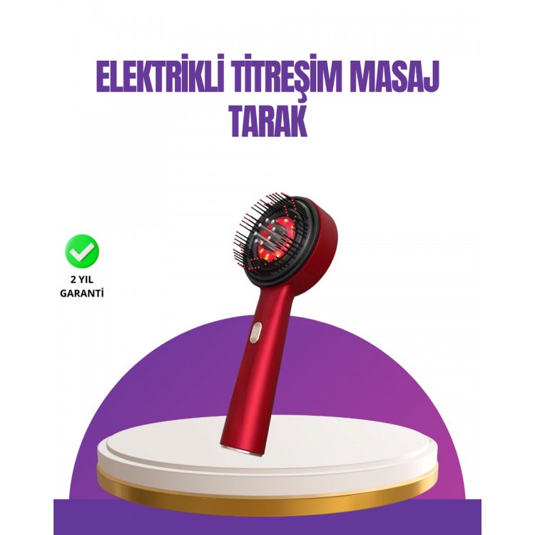 Red Scalp Massager with LED Light