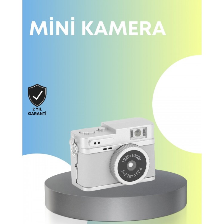 Mini Retro Dijital Kamera 1080P Full HD Dahili 128GB Hafızalı
