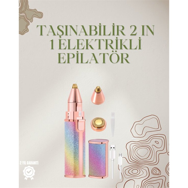 Mini Elektrikli Epilatör Cihazı – USB Şarjlı Acısız Yüz ve Kaş Bakım Aleti