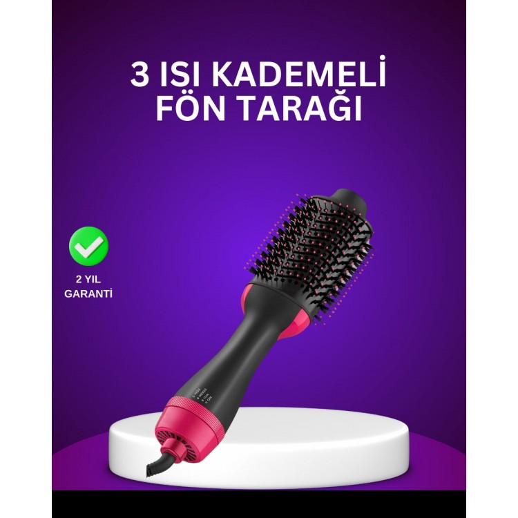 Negatif İyon Teknolojili Saç Kurutma ve Şekillendirme Fırçası