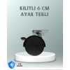 Zemin Korumalı 6 cm Kilitli Döner Ayak