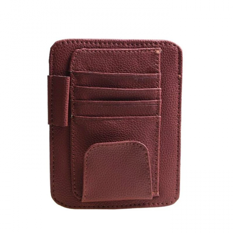 Ally Vehicle Auto Sun Visor Organizer Faux Leather CardPen Editor-(5775)