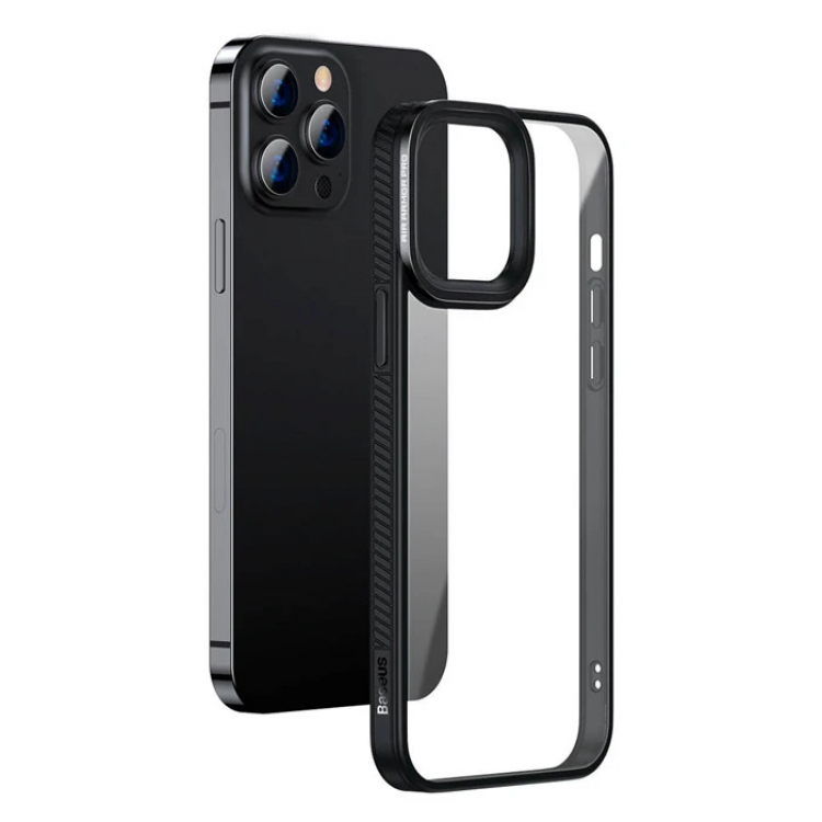 Baseus Crystal iPhone 13 Pro 6.1 CaseGel Frame Armored Silicone Case-(5775)