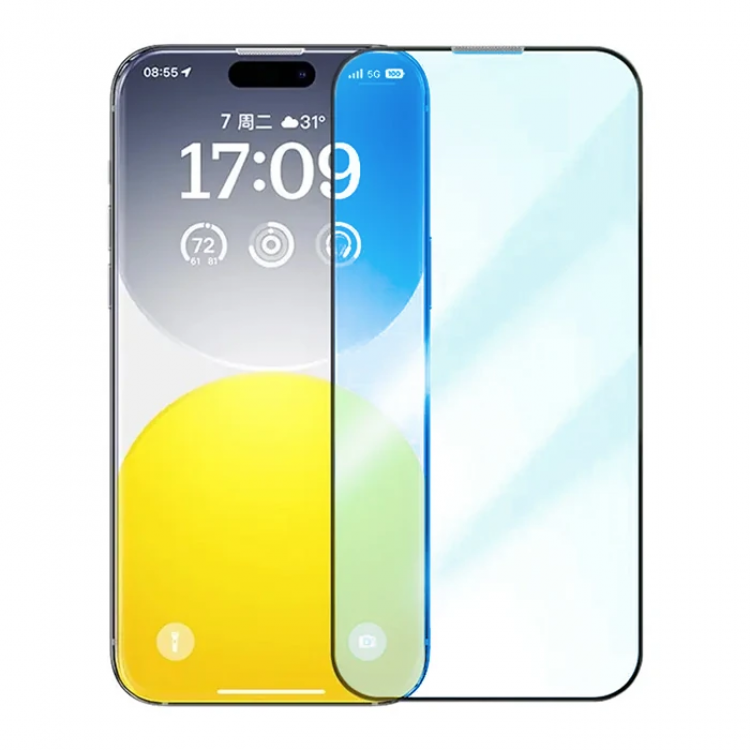 Baseus iPhone 15 Full Protection Anti Blue LightTempered Glass Screen Protector-(5775)