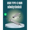 USB‑C Çoklu Bağlantı Merkezi – 5 Gbps 100‑240 V Sağlam Eloksal Tasarım
