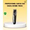 Profesyonel Saç ve Sakal Kesme Tıraş Makinesi Kablosuz Ergonomik Tasarım