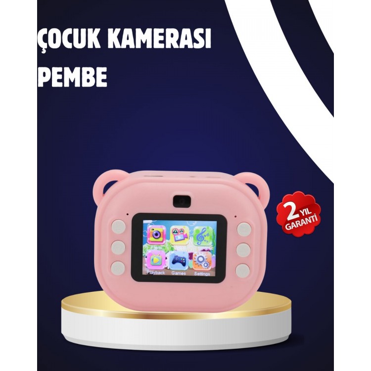 Termal Baskılı Şipşak Kamera – 1080P HD 24MP Çift Lensli ve Müzik Oynatıcılı