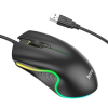 HOCO GM19 RGB LED Lighted Gamer WiredOptical Mouse-(5775)