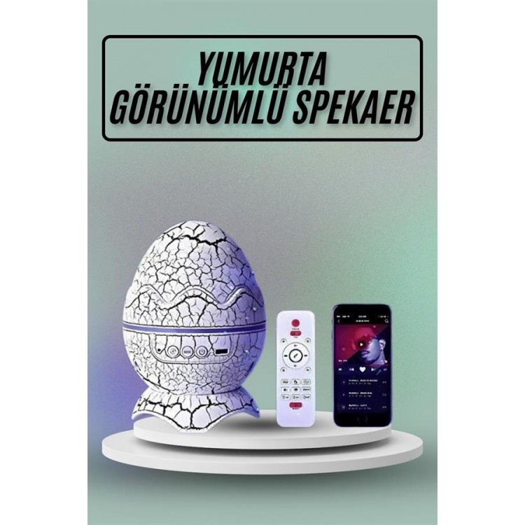 Yumurta Görünümlü Masa ve Gece Lambası Renk Değiştirebilen Projektör