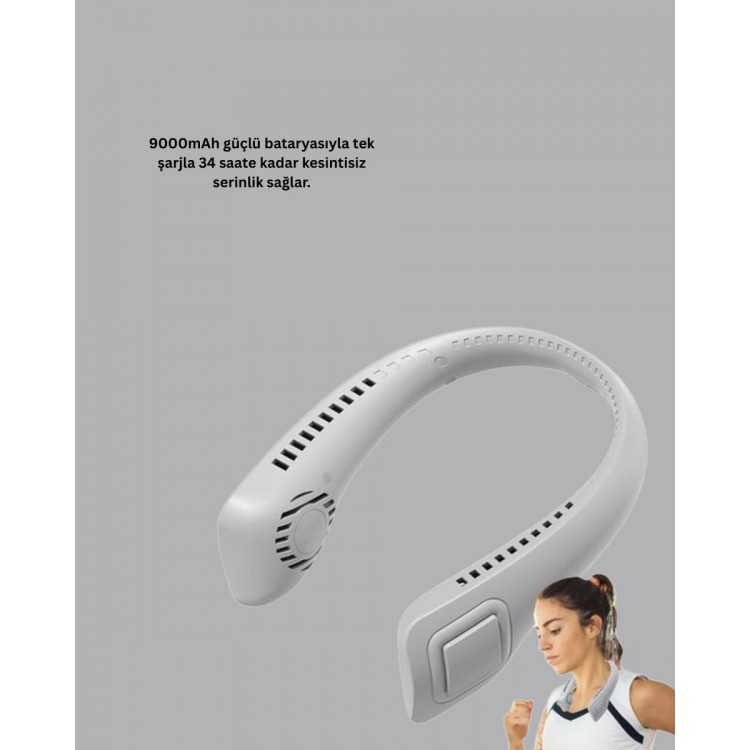 Children's Safe Rechargeable Neck Fan for Adults and Adults