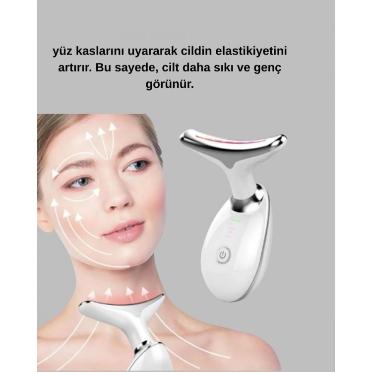 Kablosuz Şarjlı Yüz Masaj Cihazı | Cilt Yenileyici ve Nem Dengeleyici