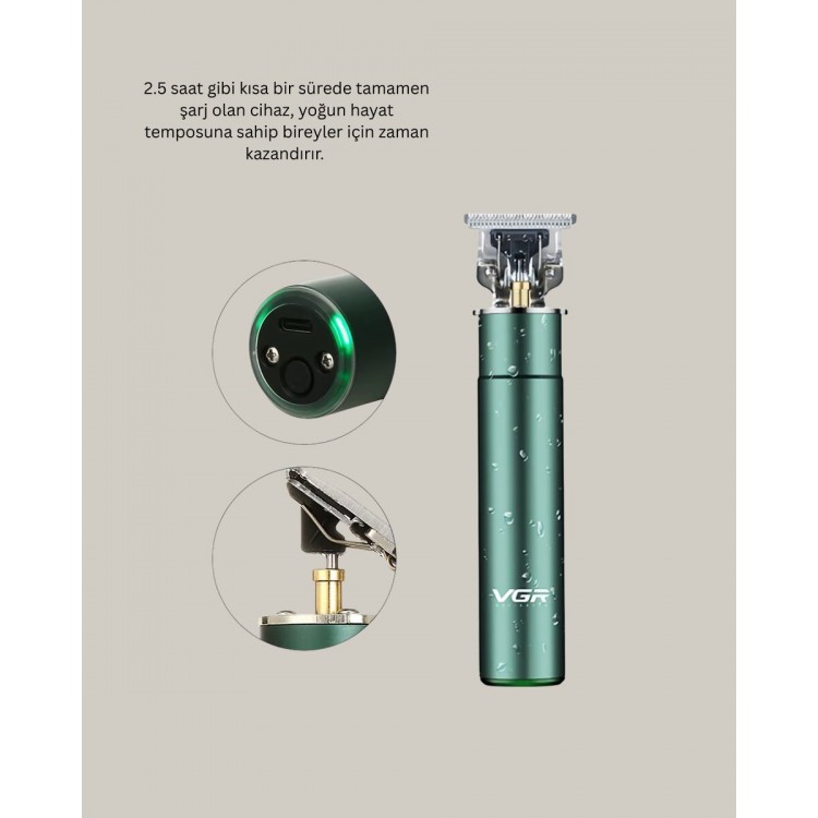 IPX5 Waterproof Hair Clipper with 4 Limit CombsMakinesi