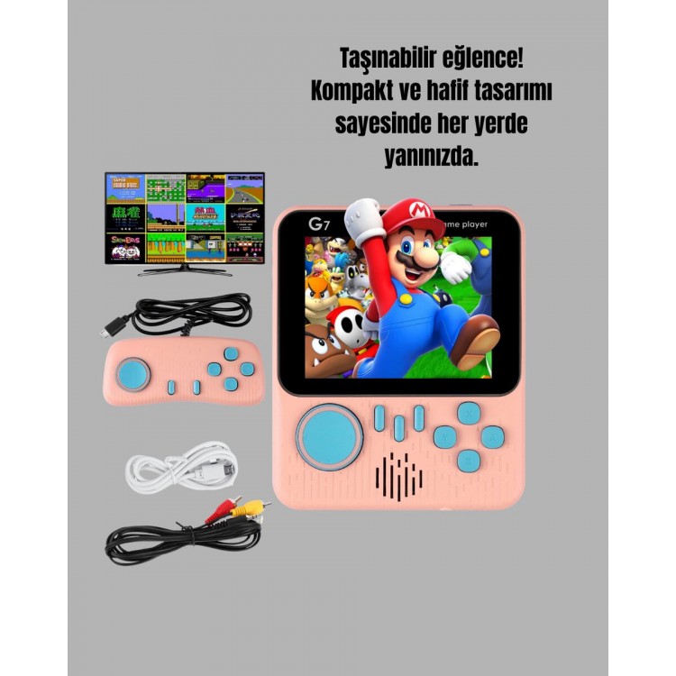 TV Bağlantılı Çift Oyunculu Şarjlı Retro Gamepad Seti