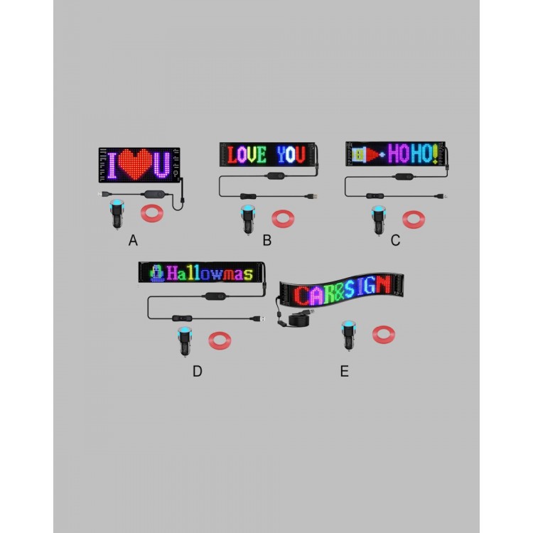 RGB Kayar Yazılı LED Reklam Ekranı – USB Bağlantılı Esnek Tasarım