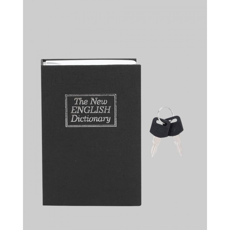 Anahtarlı Gizli Kitap Kasa – Metal İç Yapı Kamuflajlı Sözlük Tasarım