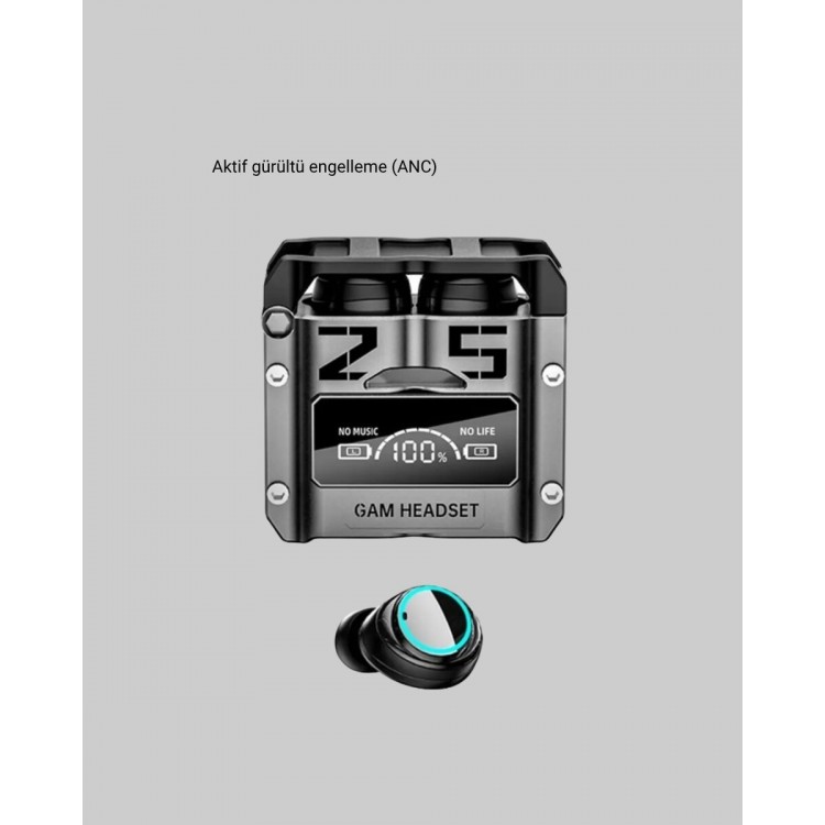 Kablosuz Bluetooth 5.3 Kulaklık – Aktif Gürültü Engelleme ve Gecikmesiz Oyun Modu
