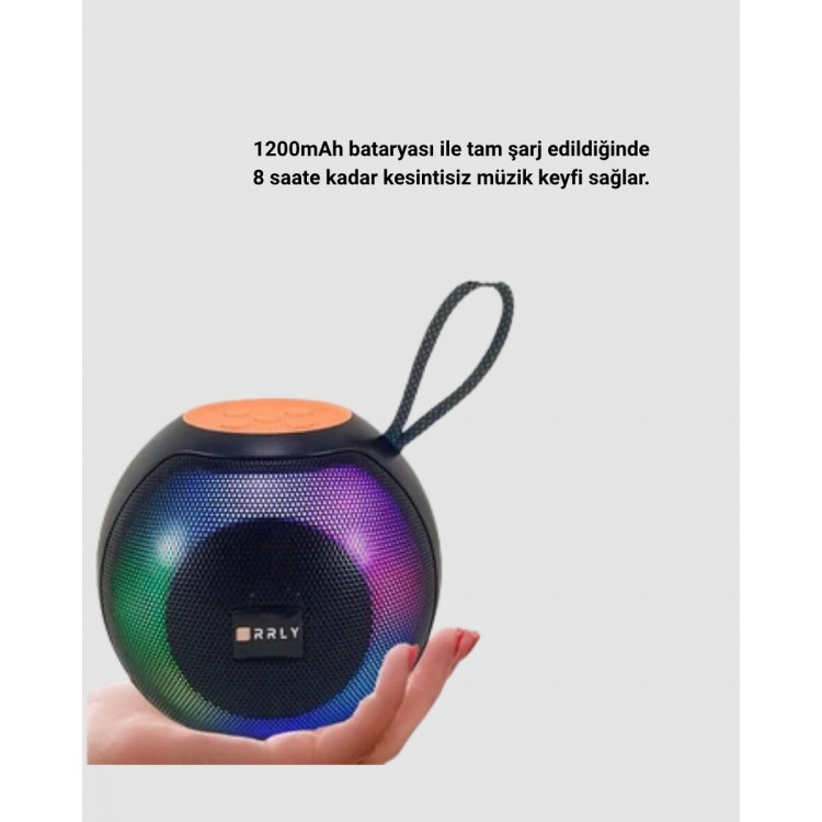 RGB Işıklı Bluetooth Hoparlör – 360° Stereo Ses ve 8 Saat Çalma Süresi