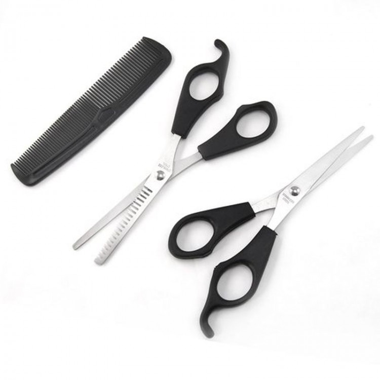 Hairdresser Set Hair Cutting and Thinning Scissors Comb Gift Set of 3