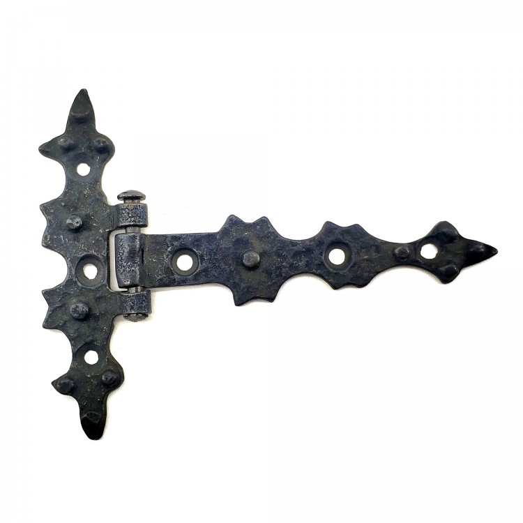 Antika Tarz Dekoratif Pirinç Yıldız Kuyruklu Menteşe - 85x110 mm, Oksit