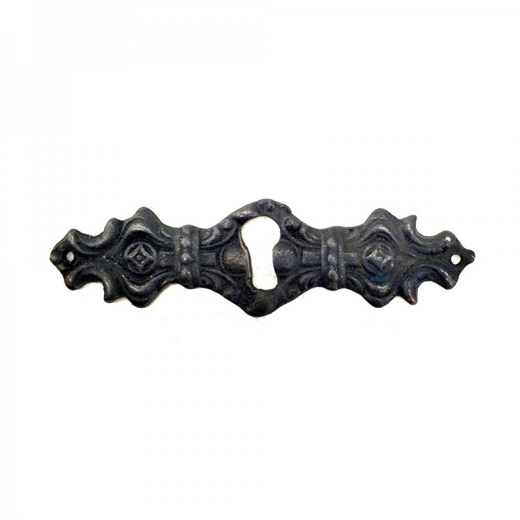 Antika Tarz Dekoratif Pirinç Anahtar Ağızlığı - 28x104mm, Oksit