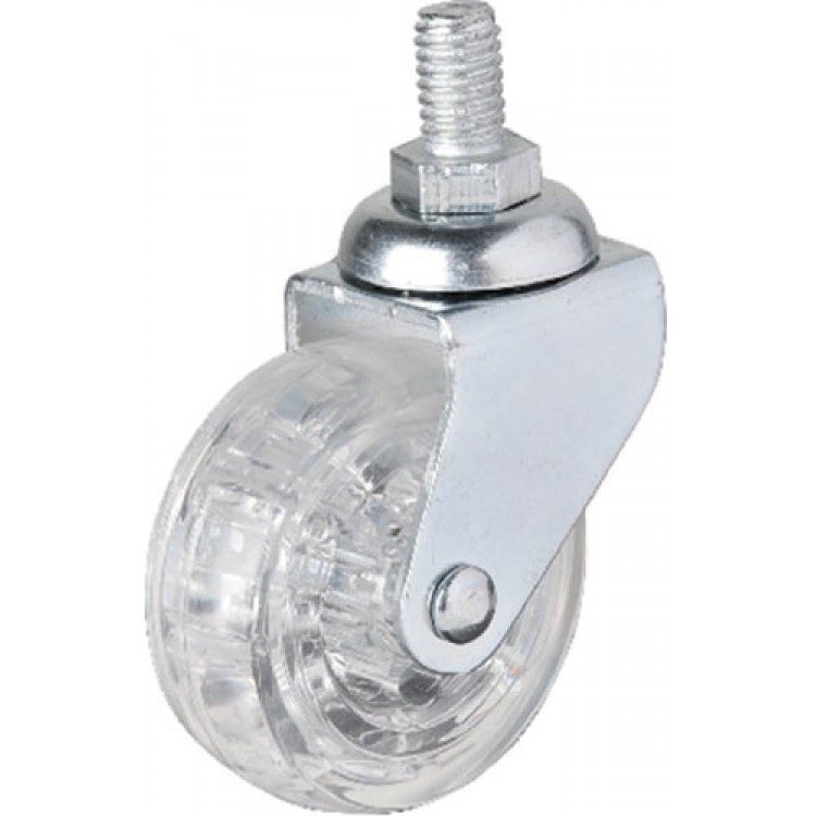 Hts 326 - 50x20 mm Şeffaf Makaralı Vidalı Teker 4 Adet
