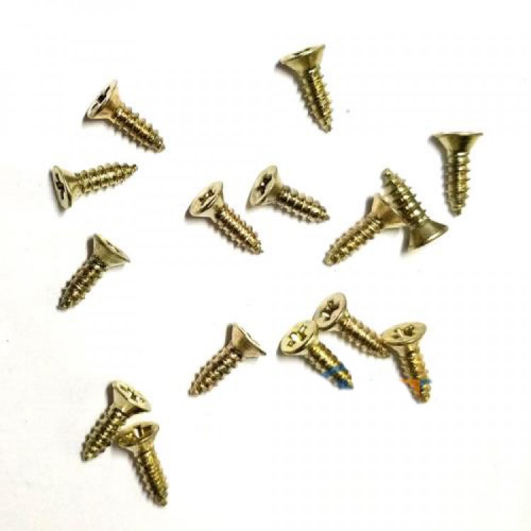 Klips, Menteşe, Ayak, Ağaç, Sunta Vidası 2,2x7,5mm - Sarı 100 Adet