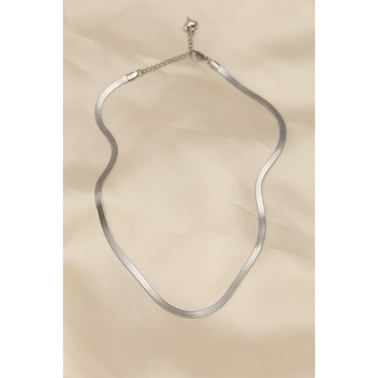 316L Çelik Silver Renk 45 cm İtalyan Zincir Model Kadın Kolye TJ-BKO5903