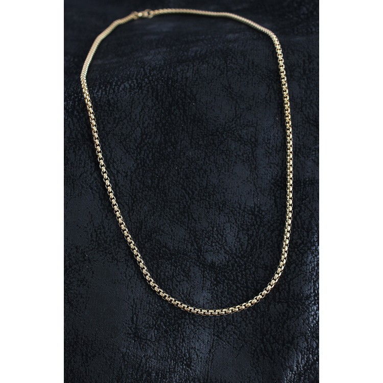 316L Çelik Örme Zincir Model Gold Renk Erkek Kolye TJ-ERK1391