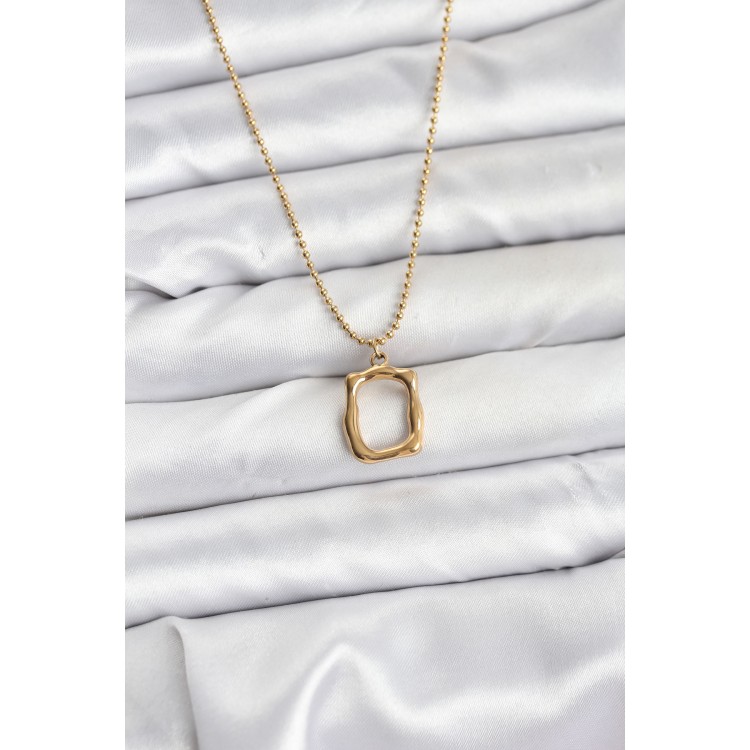 316L Çelik Zincir Gold Renk Model Kadın Kolye TJ-BKO10688