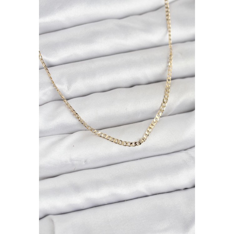 CM 14K Gold Renk Pirinç Zincir Model Kadın Kolye TJ-BKO10917