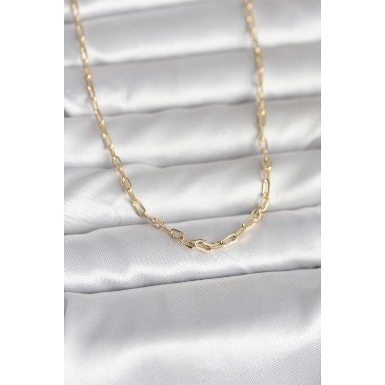 CM 14K Gold Renk Ataç Zincir Model 60 cm Kadın Kolye TJ-BKO10979