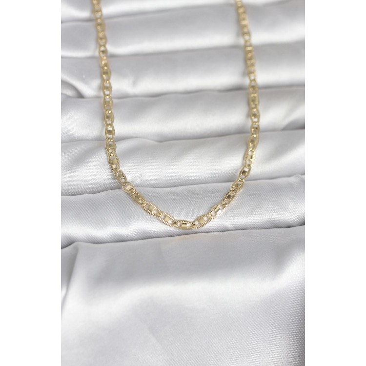 CM 14K Gold Renk Kesim Zincirli Model 60 cm Kadın Kolye TJ-BKO10981